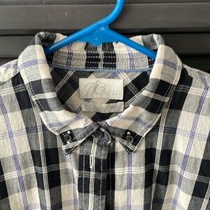 J. Crew Featherweight Flannel Relaxed Fit Shirt in Friday Flannel - Size 8